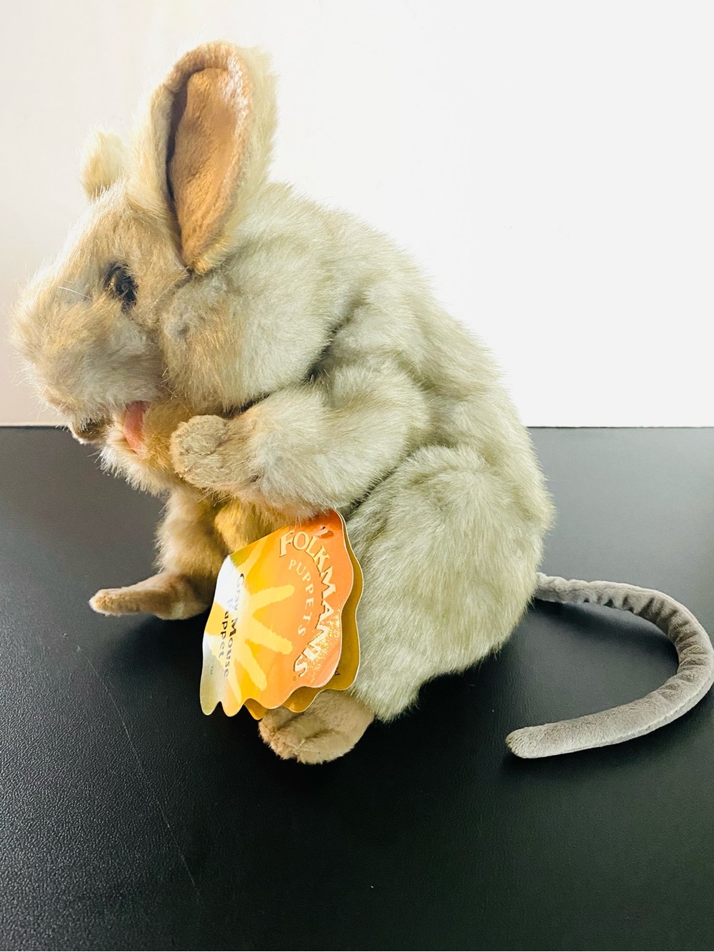 New Folkmanis Grey Mouse Puppet Plush Stuffed Animal Storytelling Animation - Picture 4 of 13